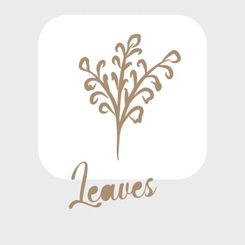 Line art leaves and outline leaf for beauty wedding invitation vector