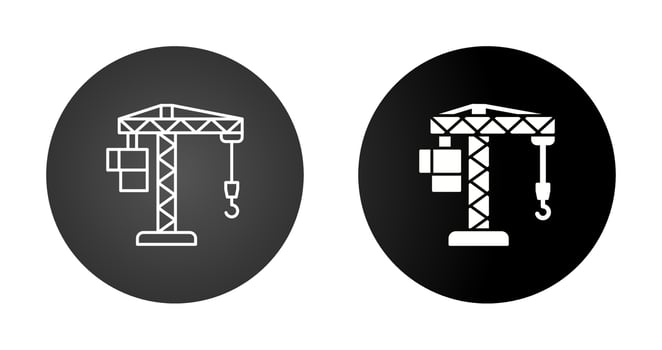 Crane Lifting Vector Icon