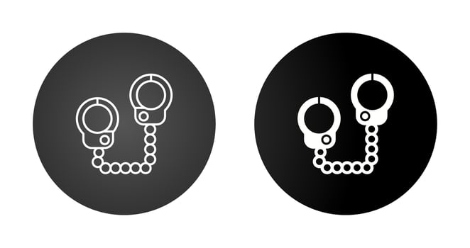 Police Handcuffs Vector Icon