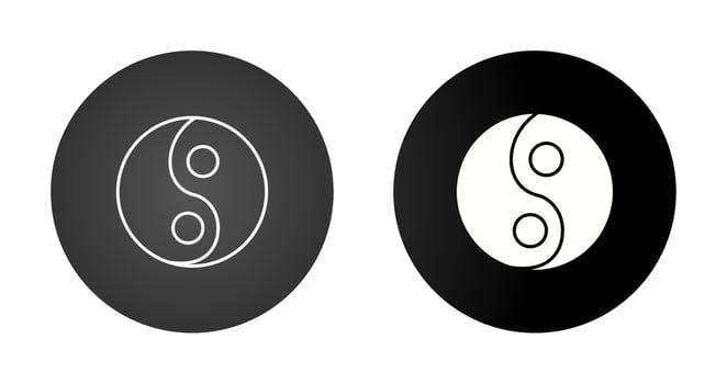Yin Yang Vector Icon