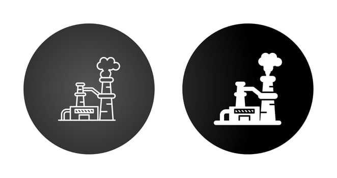 Nuclear Plant Vector Icon