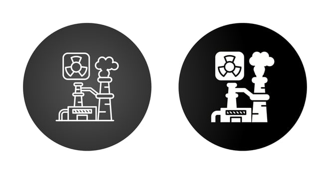 Nuclear Plant Vector Icon