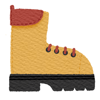 Leather hiking boots png