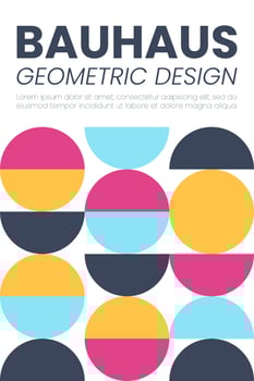Abstract bauhaus elements shapes for use as banner cover or poster vector