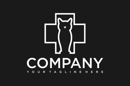 pet logo vector icon for pet shop or Pet care and veterinary Cat and Dog