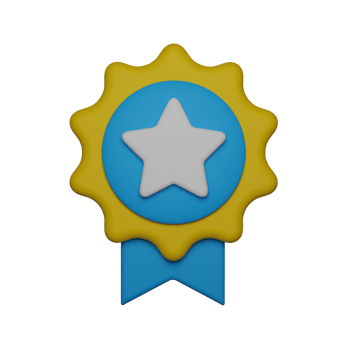 3d winner medal with ribbon. png