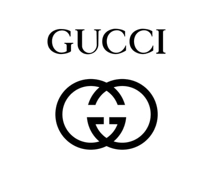 Gucci Brand Logo Symbol With Name Black Design Clothes Fashion Vector Illustration