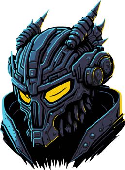 Dark Cyborg Head with png