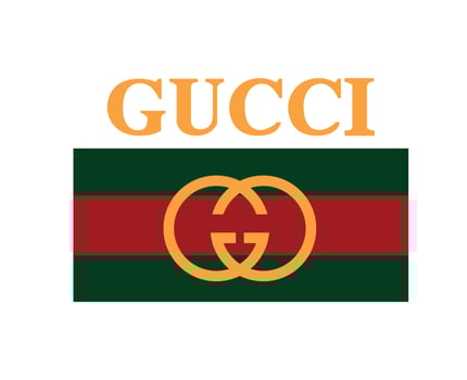 Gucci Brand Logo Clothes With Name Symbol Design Fashion Vector Illustration