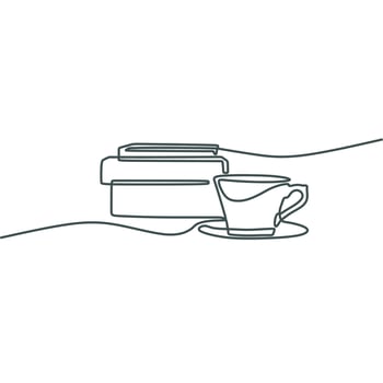 book line art drawing vector