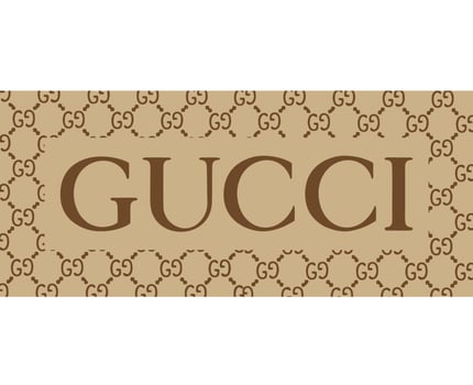 Gucci Brand Logo Symbol Brown Design Clothes Fashion Illustration Vector
