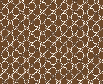 Gucci Brand Logo Background Brown And White Symbol Design Clothes Fashion Vector Illustration