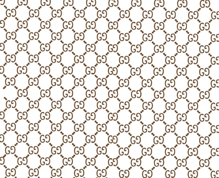 Gucci Brand Logo Background Brown Symbol Design Clothes Fashion Vector Illustration
