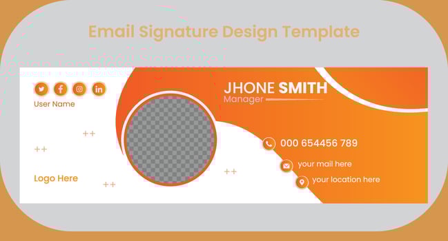 E-mail Signature Design. vector