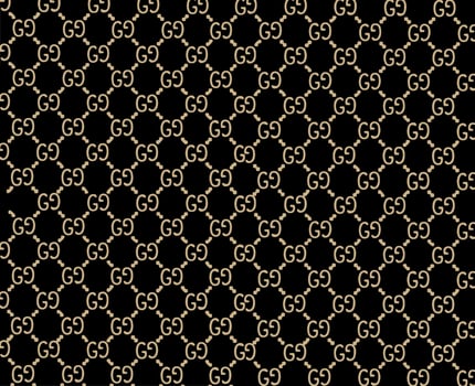 Gucci Brand Logo Background Symbol Black And Brown Design Clothes Fashion Vector Illustration