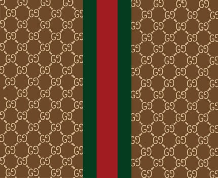 Gucci Background Logo Brand Symbol Design Clothes Fashion Vector Illustration