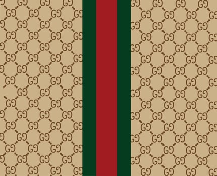 Gucci Background Brand Logo Symbol Design Clothes Fashion Vector Illustration