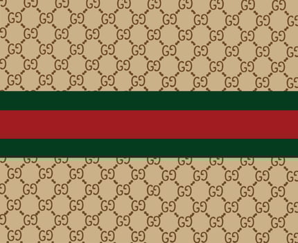 Gucci Logo Background Brand Symbol Design Clothes Fashion Vector Illustration