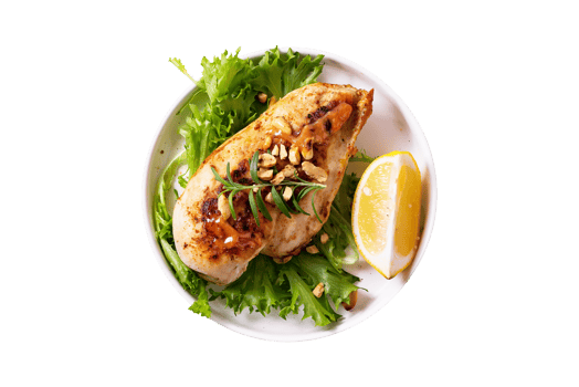 Tasty grilled chicken breast fillet isolated on transparent background png