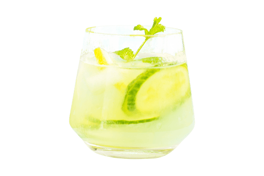 Fresh cucumber detox water isolated on transparent background png
