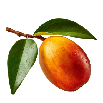 Mango fruit isolated. Illustration png