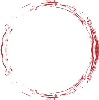 Distressed grunge circle stain spot in red png