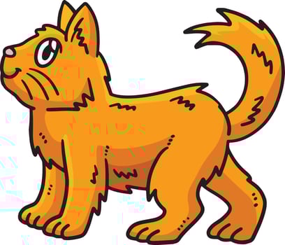 Kitten Cartoon Colored Clipart Illustration vector