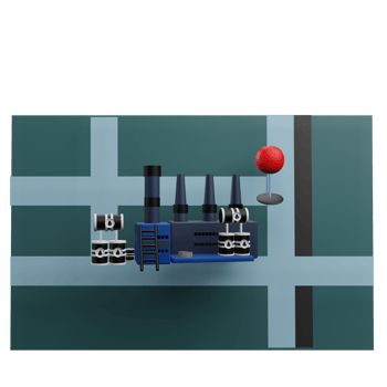 3 D illustration of factory pin location icon png