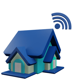 3 D illustration of smart home icon png