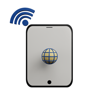3 D illustration of smart tablet icon png