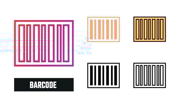 Barcode Icon Set Vector Illustration