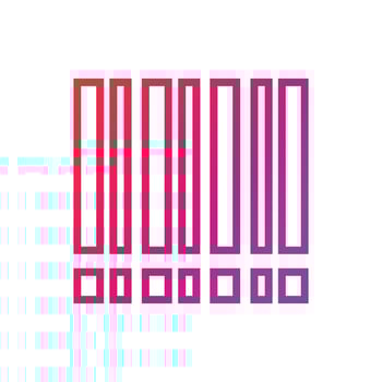 Barcode Gradient Icon Vector Illustration