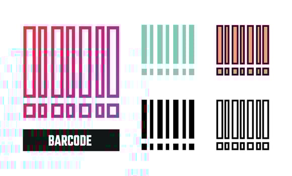 Barcode Icon Set Vector Illustration