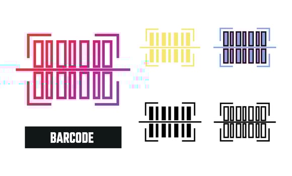 Barcode Icon Set Vector Illustration