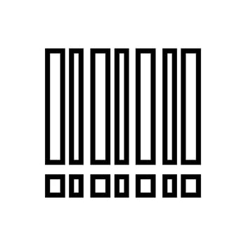 Barcode Lineal Icon Symbol Vector. Black Outline Barcode Icon vector