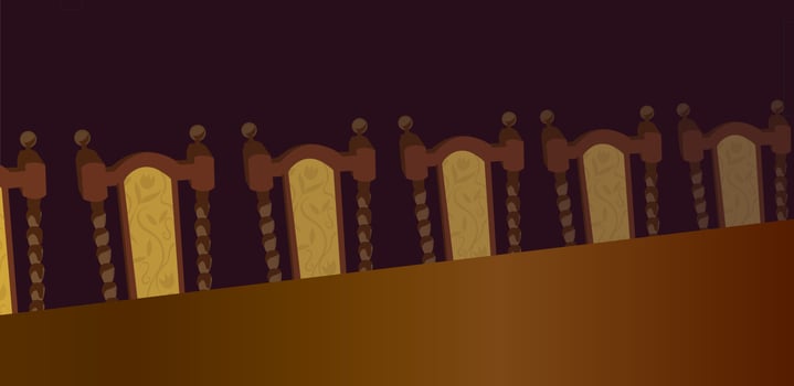 Victorian Dining Room Table and Chairs vector