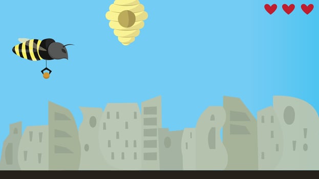 Mechanical Be Game Level with Three Lives vector