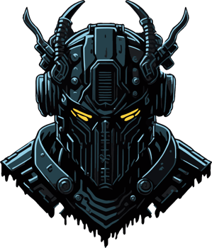Cyborg Machine Cartoon Illustration with png