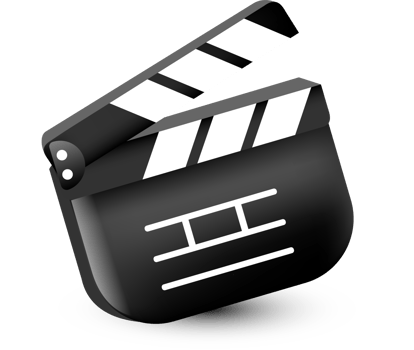 Cute 3d cinema banner element graphic png