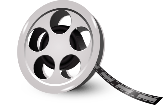 Cute 3d cinema banner element graphic png