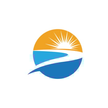 River vector icon illustration