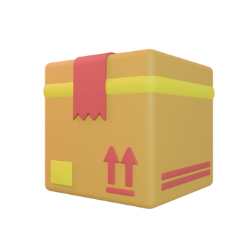 Delivery box, Parcel, and Packaging Box 3d icon png