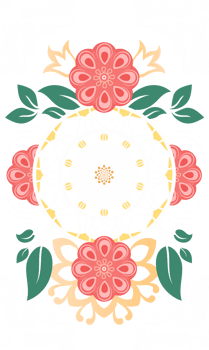 Illustration of Beautiful Floral Background For Greeting Card. png