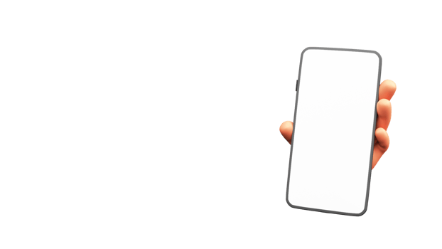 3D Render Of Human Hand Holding Smartphone Icon. png