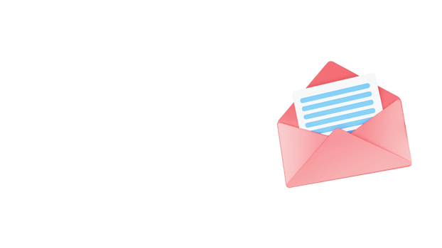 3D Render of Email or Letter Inside Envelope Icon. png