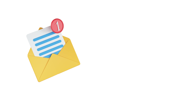 3D Render of Email Notification Element. png