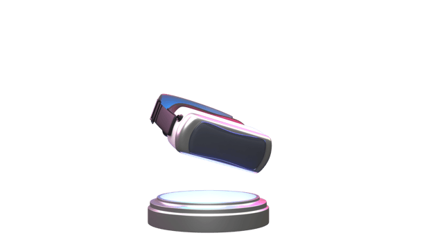 3D Render of VR Box or Glasses On Podium Element. png