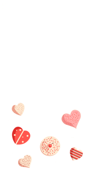 Top View of Different Style Candies With Heart Shapes And Copy Space. png