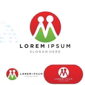 Adoption children logo and symbol health vector