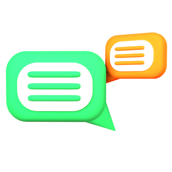 3d illustration chat object. png